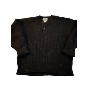 Royal North Mills Outfitters Sweater Men’s Lg Donegal Wool Fleck Rib Knit USA